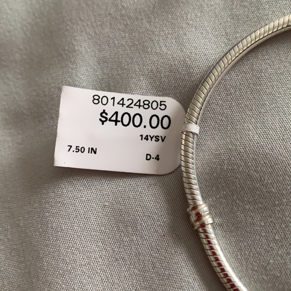 14K Gold Clasp Pandora Bracelet - Picture 4 of 7